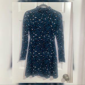 Animal print swing dress